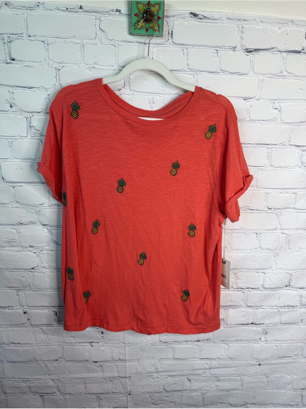 LUCKY BRAND Pineapple Shirt Large NWT